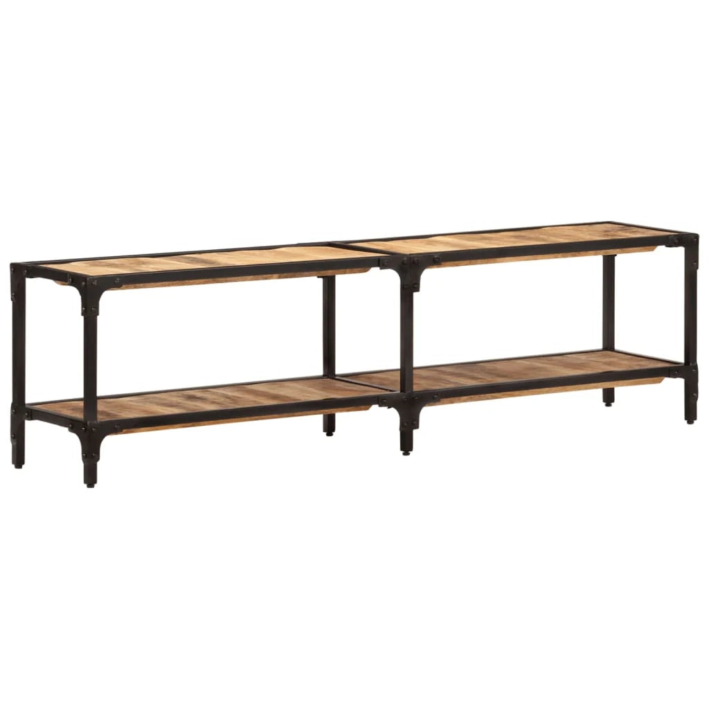 Mobile TV multimediale mensola TV credenza TV sala da pranzo soggiorno camera da letto 150 x 30 x 41 cm legno massello di mango marrone 02_0025963