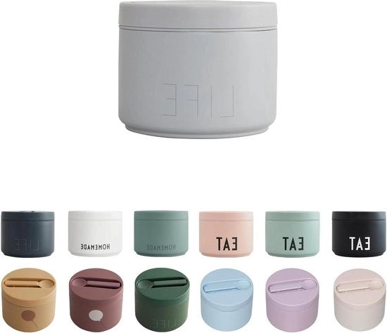 Tas Thermica per Bambini, Ragazzi e Adulti - Ideale per Viaggi e Campeggio - Bicchiere per Yogurt con Forchetta e Cucchiaio - 330 ml