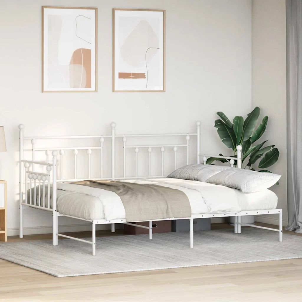 Struttura per letto di giorno Bianco 80 x 200 cm Acciaio 42002678