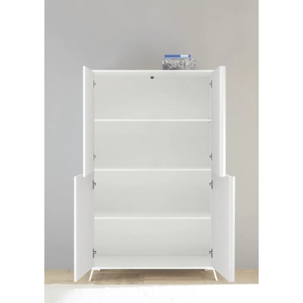 Buffet a 4 porte collezione SKY. Colore bianco lucido laccato.