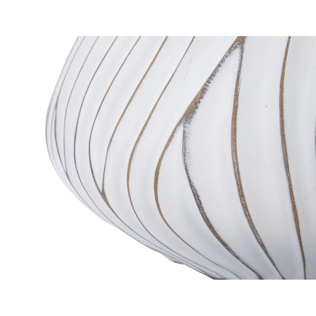 Vaso Decorativo VKH670, Bianco, Poliresina, 40x40x20 cm