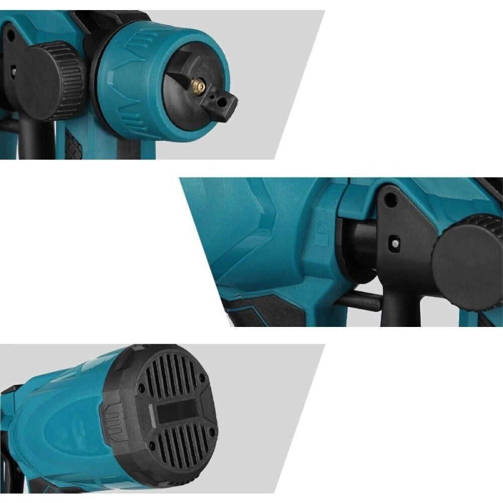 Trade Shop - Pistola A Spruzzo Elettrica A Batteria Vernice 800 Ml A Doppia Batteria 18 V -