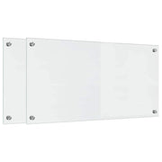 Set di 2 paraschizzi da cucina rettangolari moderni 80 x 40 cm in vetro temperato trasparente 02_0056297