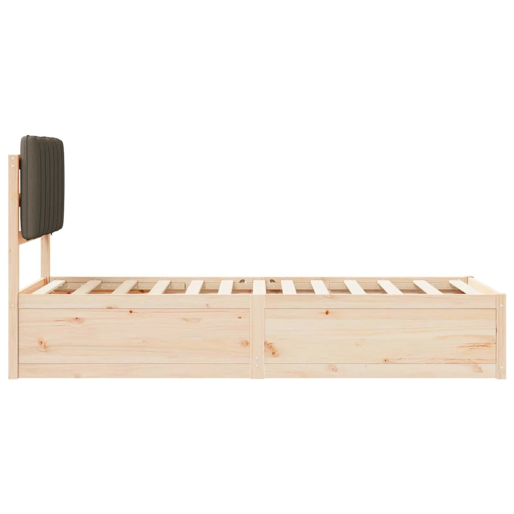 Letto con Testiera Rivestita Talpa 80 x 200 cm Pino massello