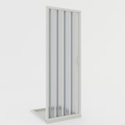 Porta doccia a soffietto in PVC 130 cm H 185 mod. Giglio con apertura laterale