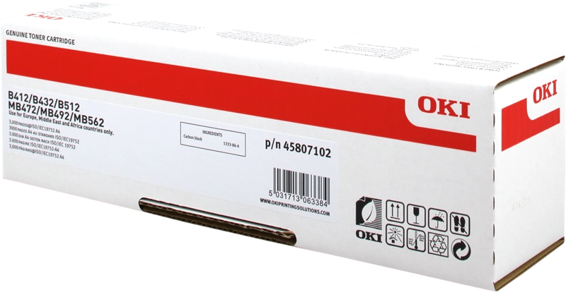 ORIGINAL OKI toner nero 45807102 B412 ~3000 Seiten