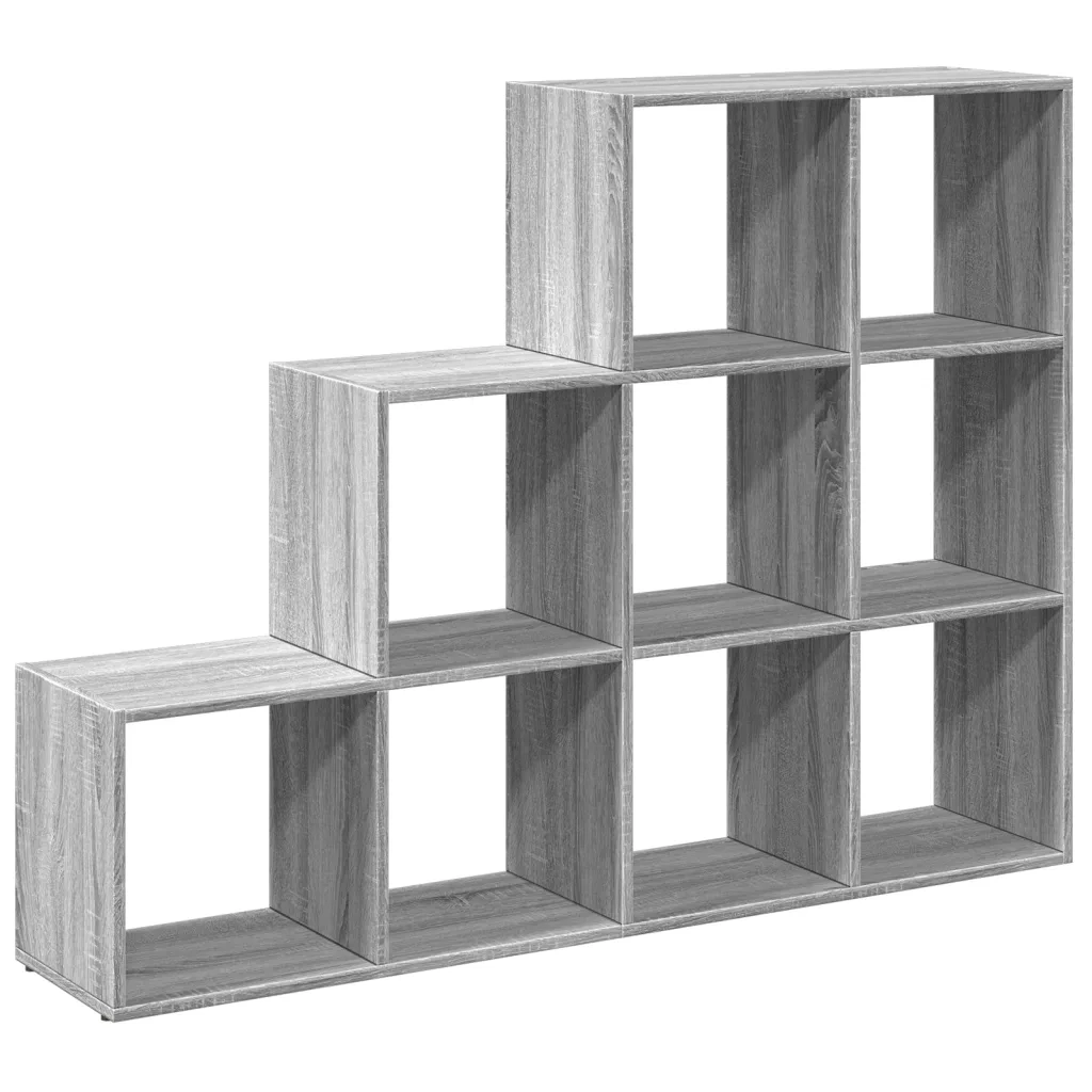 Libreria 3 Ripiani-Scaffale per Libri-Mobile di Stoccaggio Grigio Sonoma 137,5x29x103,5 cm Truciolato