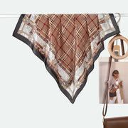 Sciarpa in seta stampata, alla moda e versatile, da 70 cm
