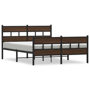 Letto matrimoniale | Letto per adulti | Giroletto senza Materasso con Testiera e Pediera 140x200 cm