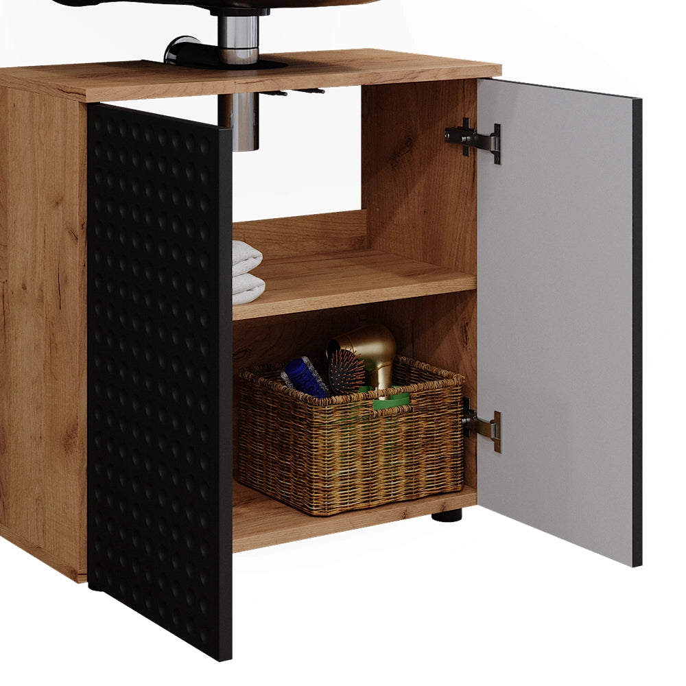Vicco Set mobili bagno Antracite puntinato 3 parti