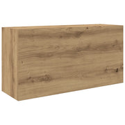 Mobiletto da bagno a parete 80 x 25 x 40 cm pratico contenitore design minimalista finitura in rovere ingegnerizzato realizzato artigianalmente 02_0051284
