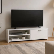Lilali, Mobile Porta tv un Cassetto, 120x39x31h cm Bianco