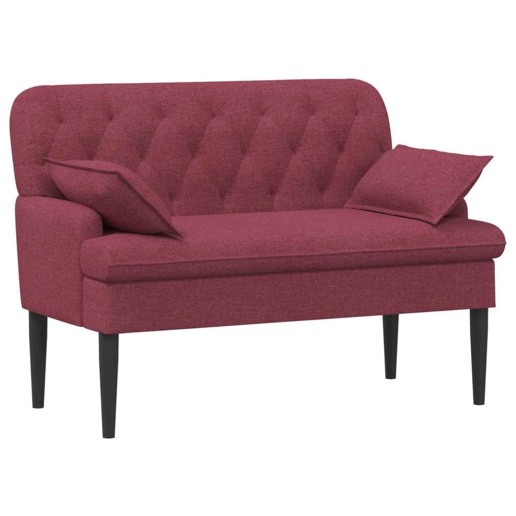 Loveseat con bottoni imbottiti Rosso Vino 111 x 68 x 80 cm 42041799