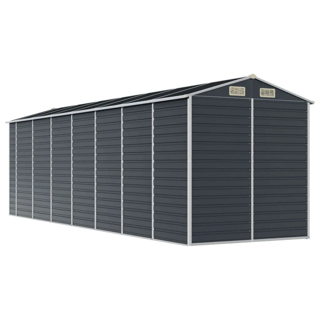 Capanno da Giardino Antracite 191x640x198 cm in Acciaio Zincato 3188259