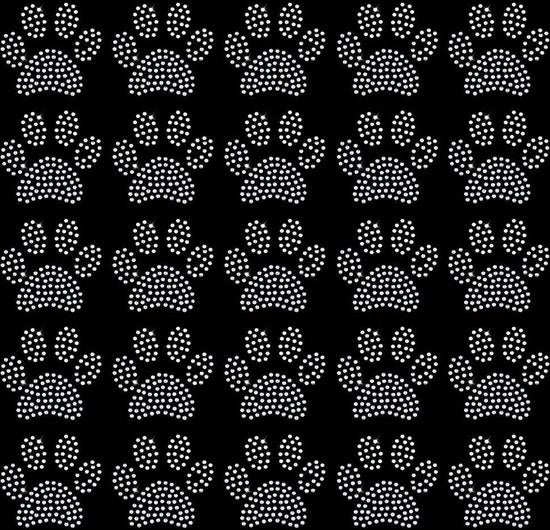 36 Pacchi di Ricami a forma di Zampe di Cane - Ricami Trasparenti con Glitter - Ricami per Abbigliamento - Ricami con Adesivo Caldo - Disegno a Forma di Piede - Ricami da Applicare con la Pressa a Vapore