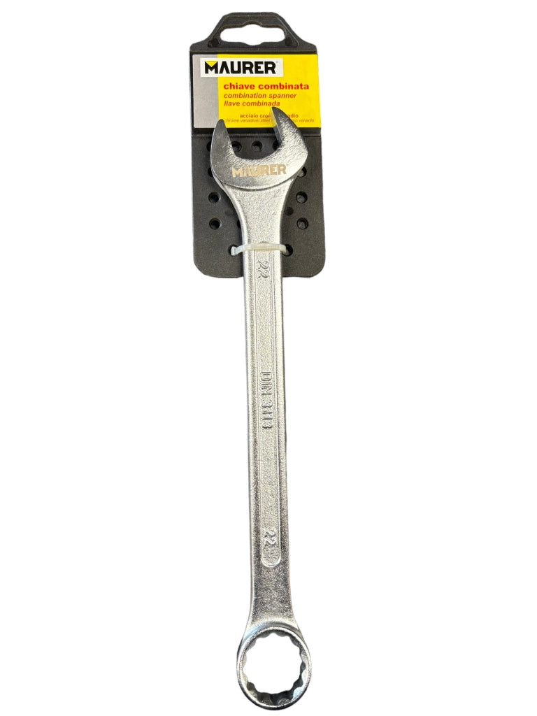 CHIAVE COMBINATA 22mm MAURER PLUS FISSA STELLA VARIE MISURE IN ACCIAIO