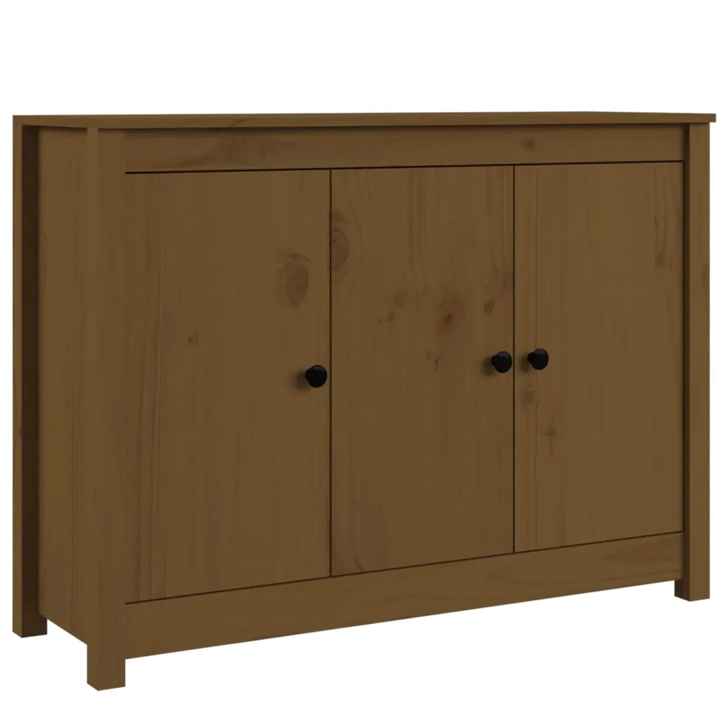 Credenza-Buffet-Armadio da cucina ambra 100x35x74 cm in Legno Massello di Pino