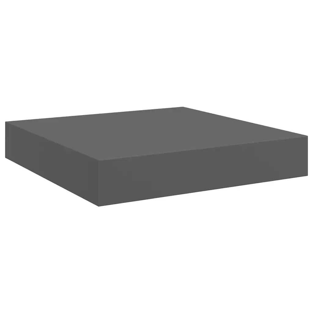 Scaffali a Parete 4 pz Grigio Lucido 23x23,5x3,8 cm in MDF 323783