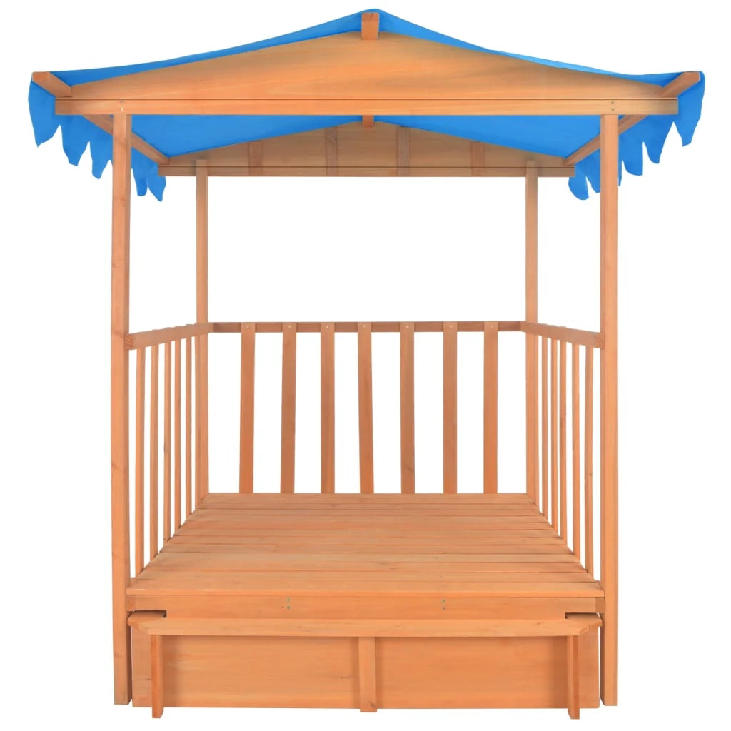 Casetta da gioco e sabbiera per bambini in legno di abete blu UV50 02_0005061