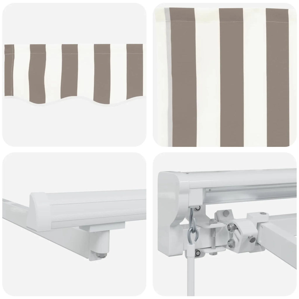 Tenda retrattile Grigio chiaro e bianco 3,5 x 2 m 3425718