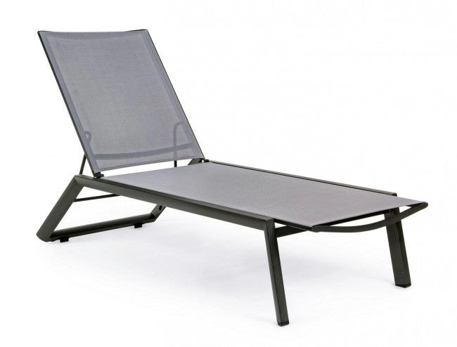 Set 4 Lettini Prendisole da Giardino 67x194x95h cm Cruise con Ruote Antracite