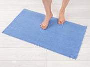 Matte antiscivolo in cotone 100%, dimensioni 51x86 cm, per la stanza da bagno, assorbente, veloce asciugatura, lavabile, colore lilla chiaro