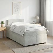 Letto box spring con materasso Grigio Chiaro 120 x 190 cm 3450674