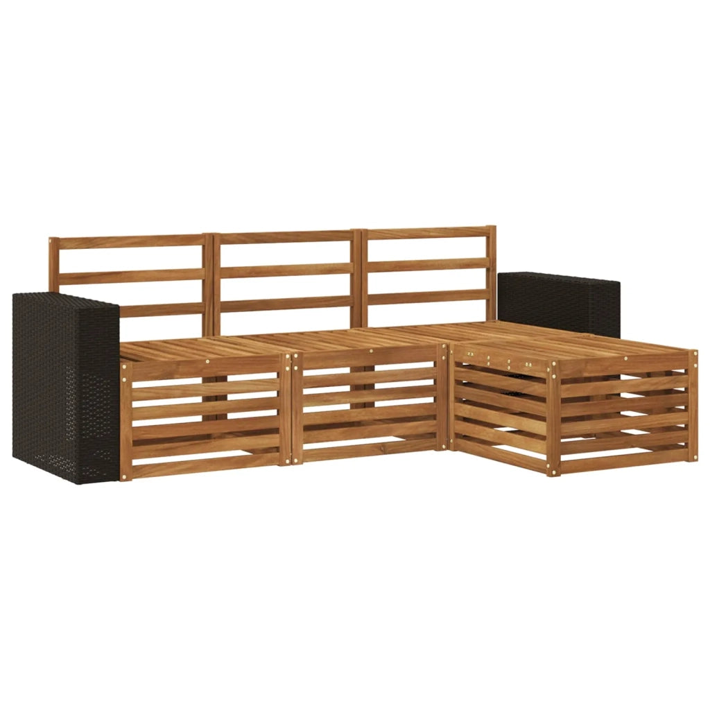 Set di divani da esterno 4 pz Naturale 3384210