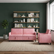 Set di Divani con Storage 2 pz Rosa Poliestere 3429250