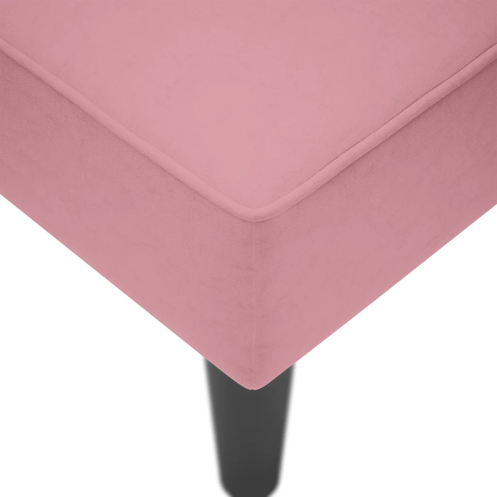 vidaXL Sdraio con Bracciolo Destro in Velluto Rosa