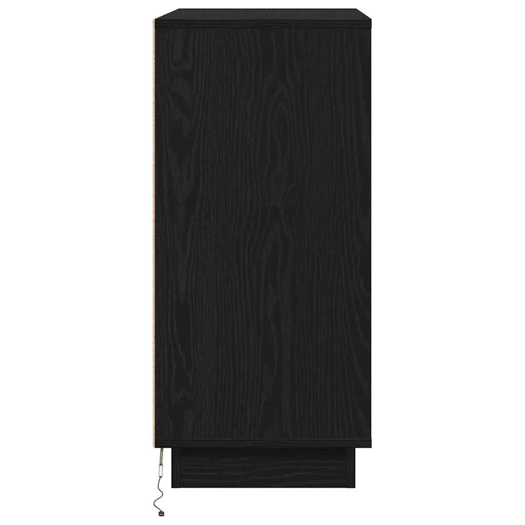 Credenza-Buffet-Armadio da cucina Rovere Nero 71 x 34.5 x 75 cm Legno multistrato