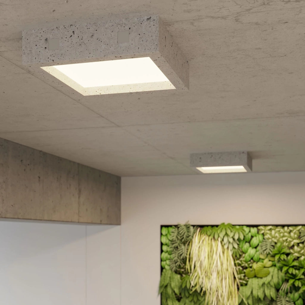 Plafoniera LED INDIRA Pure Lume cemento 33cm 18W calda