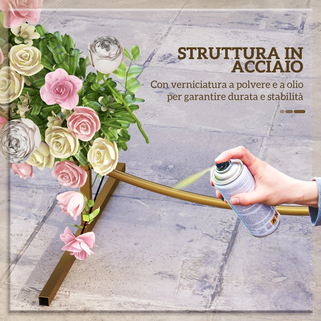 Arco da Giardino Rotondo ¨C zephmum ¨C Oro Acciaio 222x60x224 cm