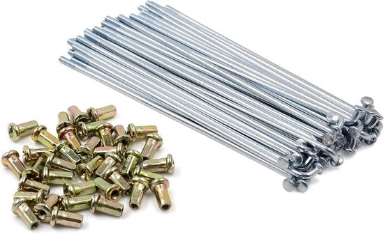 Set di 36 raggi per motocicli - 150 mm di lunghezza - 4 mm di diametro del filetto