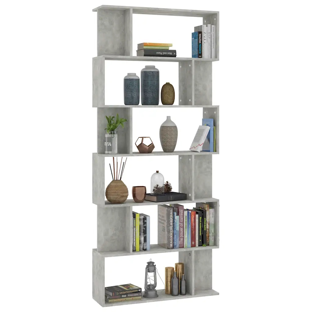 Libreria/Divisorio Grigio Cemento 80x24x192cm Legno Ingegnerizzato 800094