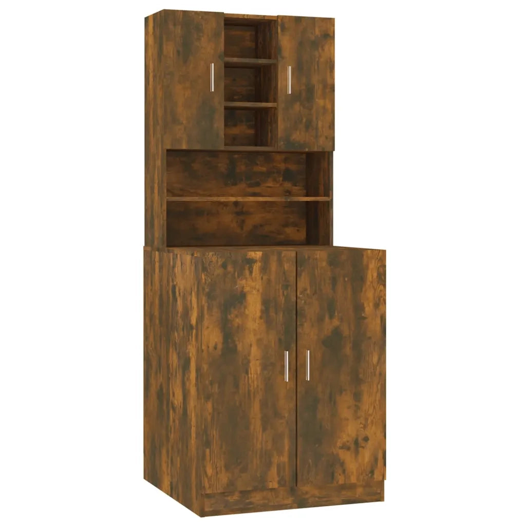 Mobile per Lavatrice Rovere Fumo in Legno Multistrato 3120182