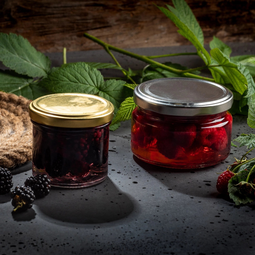 Barattoli per conserve KADAX Denia 250 ml 10 pezzi 82 mm + coperchio dorato