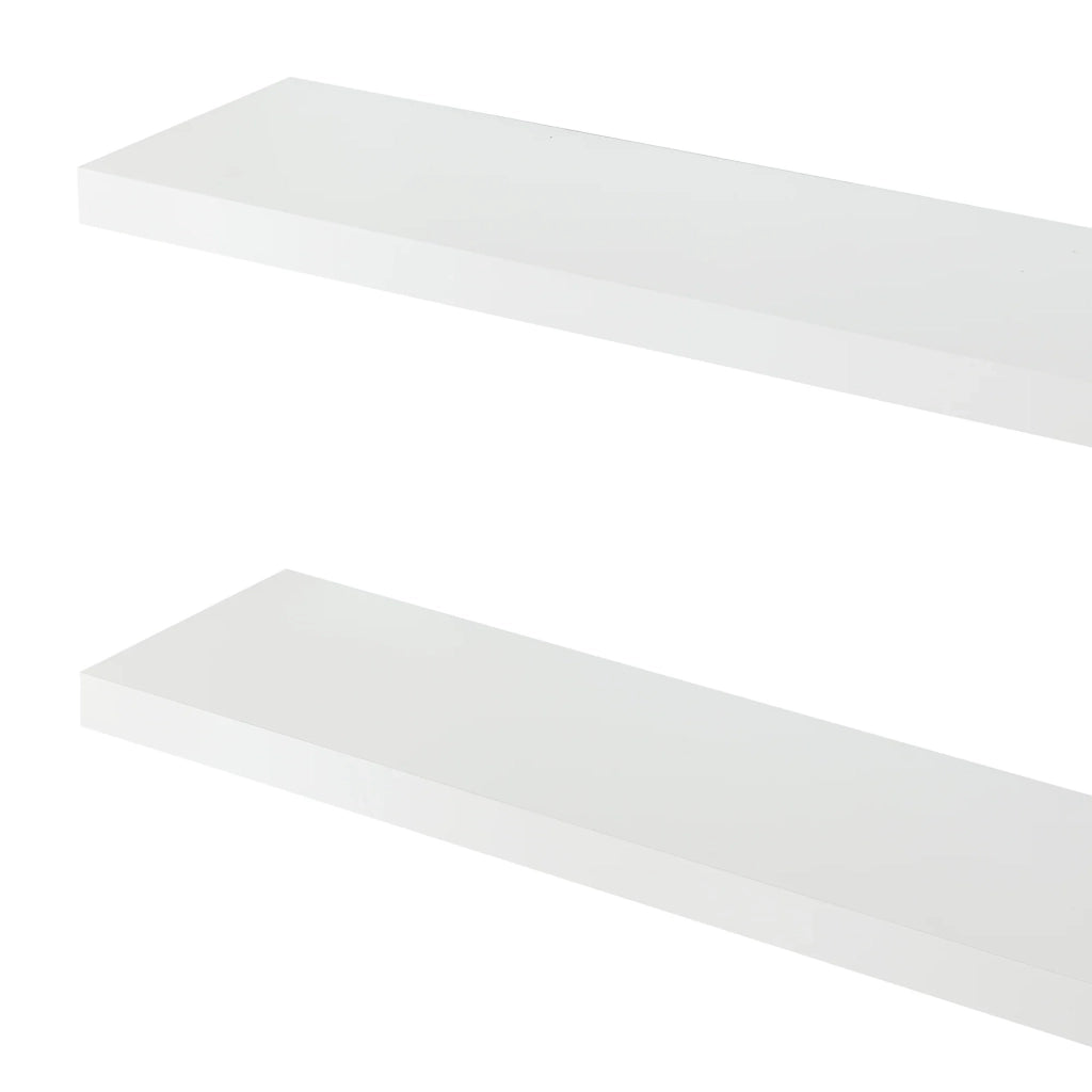 Set di 3 mensole da parete moderno mobile contenitore 80 x 20 x 4 cm bianco 03_0009781