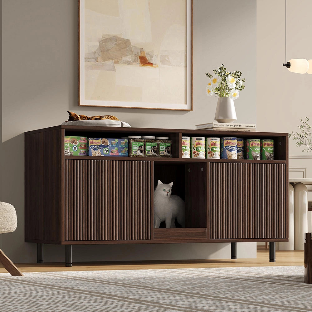 Armadio lettiera con tappeto - Xylo - 120x50x66cm noyer