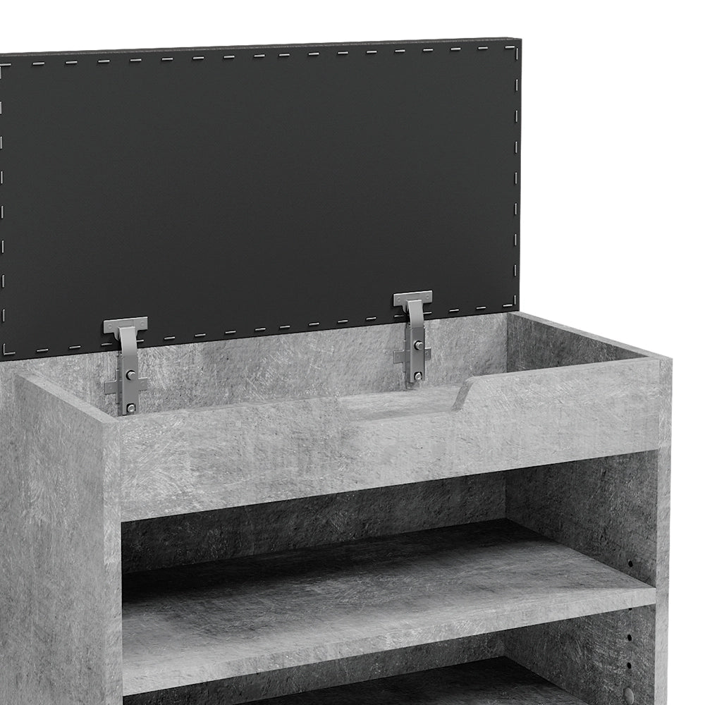 Vicco Panca scarpiera da ingresso Calcestruzzo 60 x 45 cm