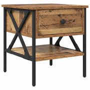 Comodino | Armadio da Notte | Mobiletto da notte con cassetto Legno vecchio 40 x 42 x 45 cm