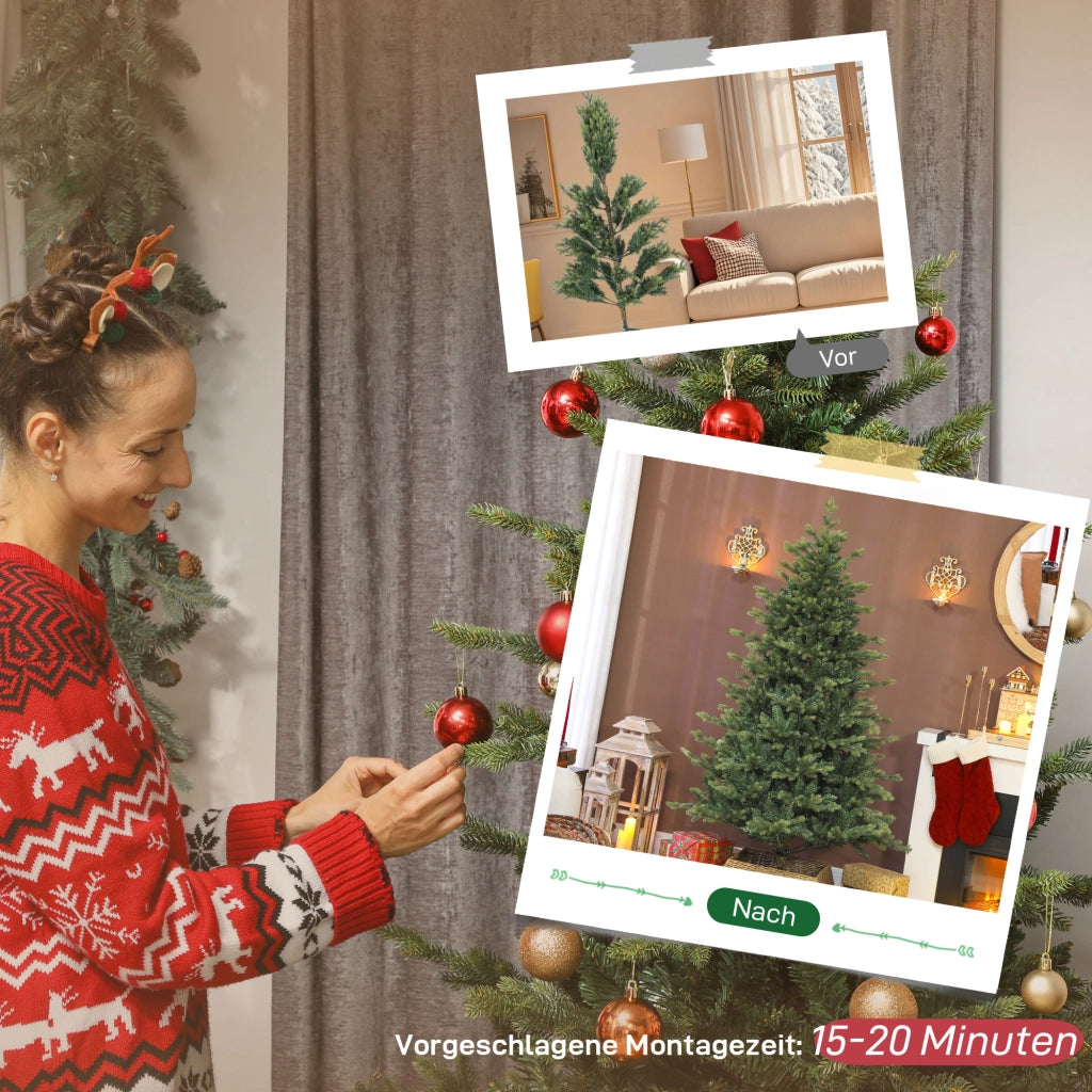 Albero di Natale artificiale ¨C zephmum ¨C Verde, metallo, facile montaggio