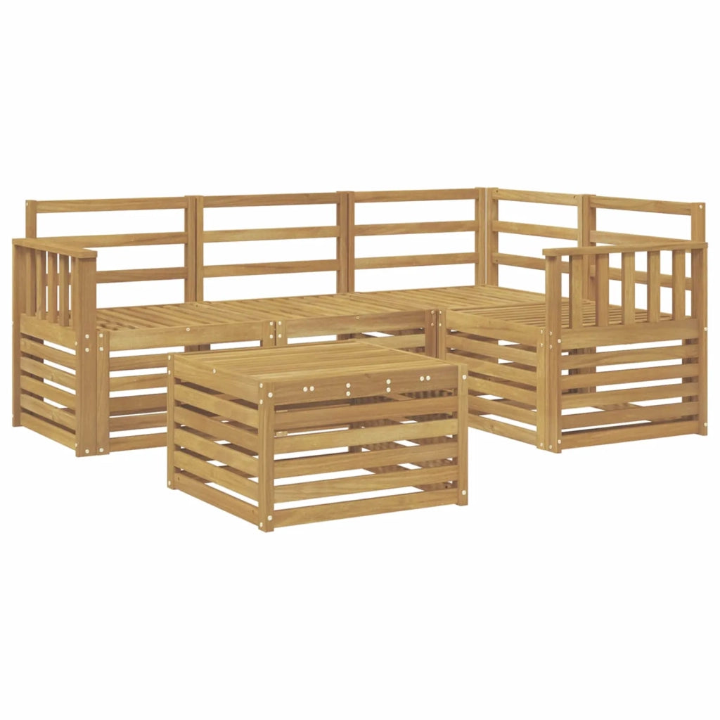 Set di divani da esterno 5 pcs Bianco 59 x 59 x 37 cm 3391784