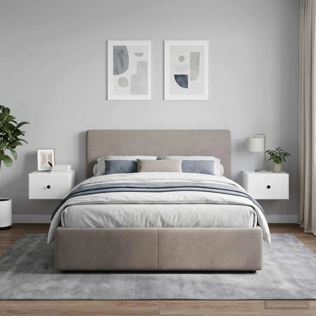 Mobiletto da notte a muro 2 pcs Bianco Lucido 34,5 x 33 x 20 cm 899114