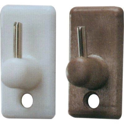 GANCIO BRIS BRIS BASE PLASTICA - RAMPINO METALLO MM 18X32 BIANCO CF=PZ 100- 1 confezioni