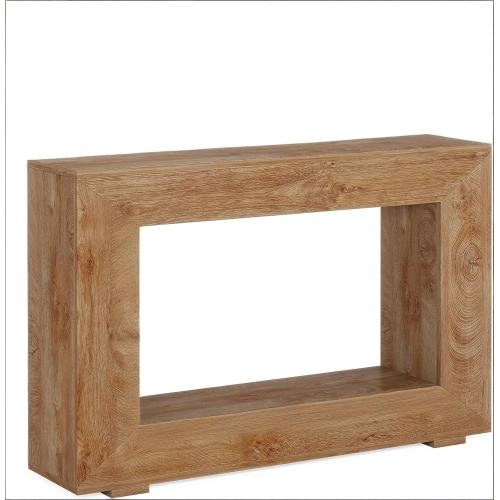 Consolle da ingresso in legno con spazio contenitore e stile rustico marrone 120 × 30 × 83.5 cm