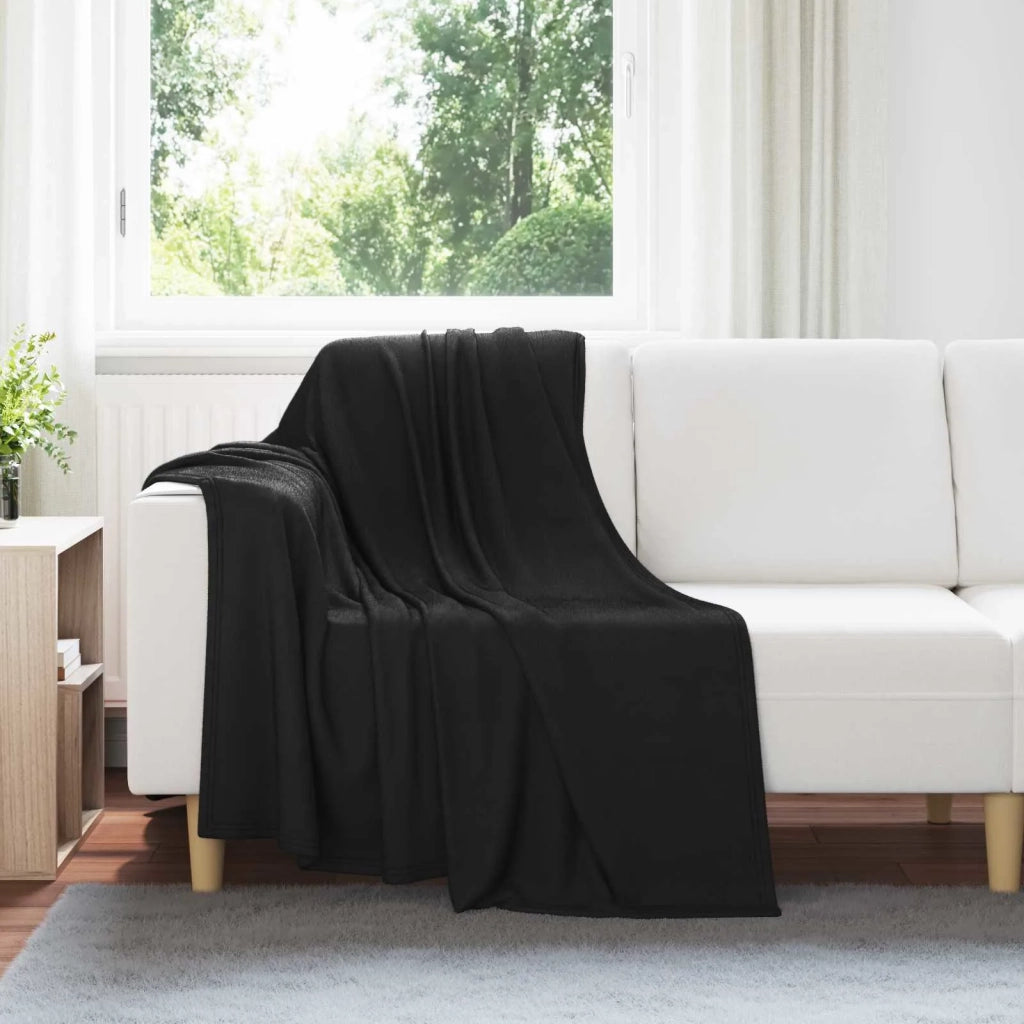 Coperte da Pile 24 pz Nero 170 x 130 cm Panno