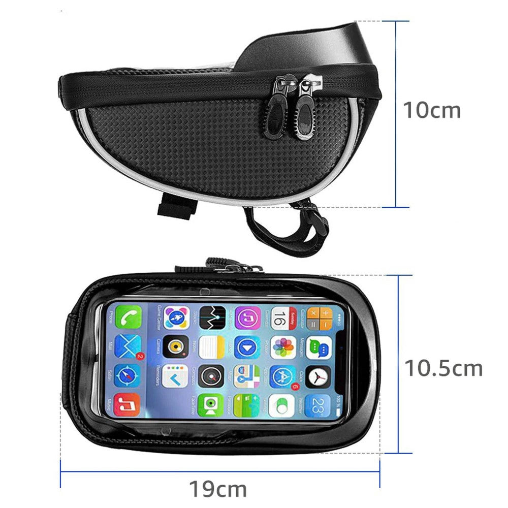 Trade Shop - Porta Cellulare Smartphone Per Bicicletta Supporto Borsa Astuccio Impermeabile -