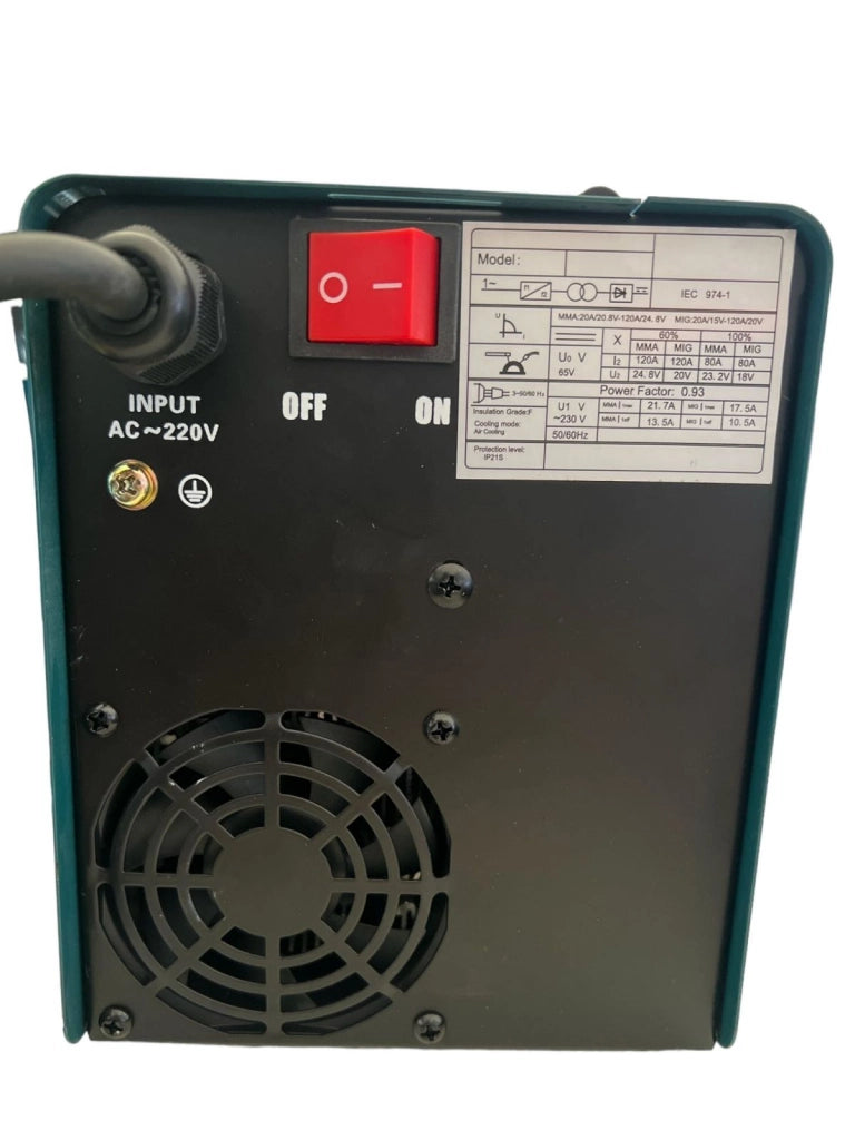 Saldatrice filo continuo 300A MIG-MMA-IGBT INVERTER NO GAS + elettrodo 07610