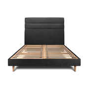 Letto 140x200 cm con testiera in linea - Tessuto Tela opaca